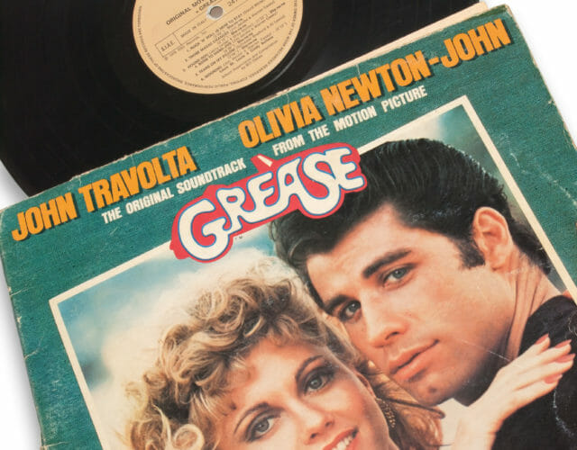 album vinyl record of grease- John Travolta